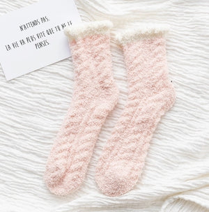 ROYALUCK Women's Coral Fleece Socks Thick Floor Socks