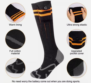 Heated Socks Cycling Skiing Hiking Heated Socks 4 Temperature Settings