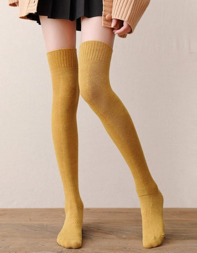 Women's Warm Thigh High Over the Knee Socks Extra Long Stockings for Fall & Winter