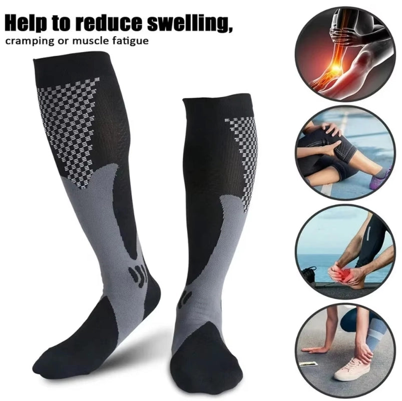 ROYALUCK 3 Pairs Plus Size Compression Socks Extra Large Knee High Support for Circulation Support