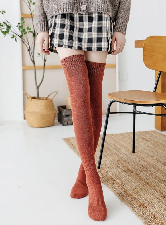 Women's Warm Thigh High Over the Knee Socks Extra Long Stockings for Fall & Winter