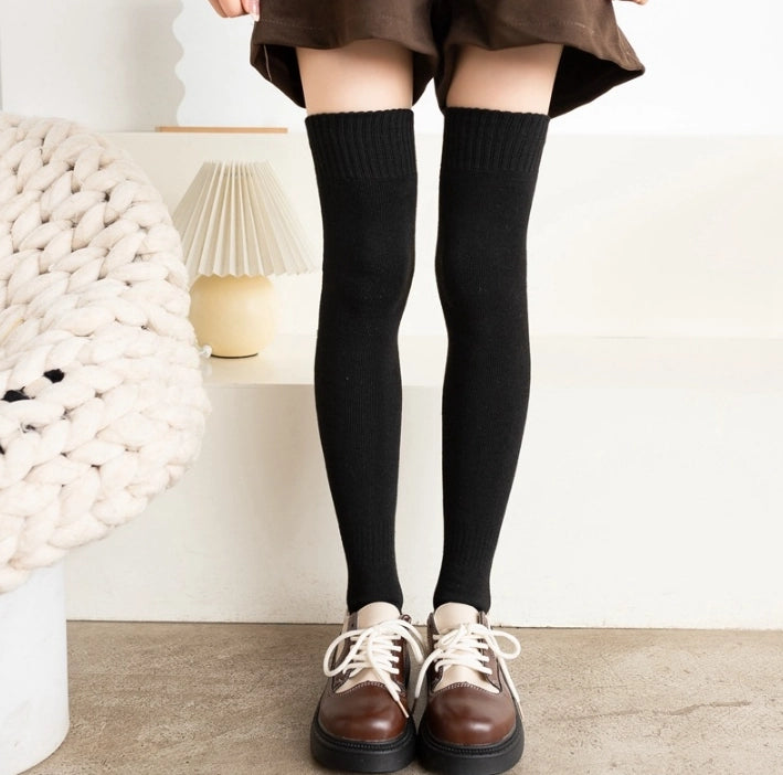 Women's Warm Thigh High Over the Knee Socks Extra Long Stockings for Fall & Winter