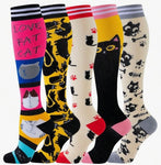 ROYALUCK 5 Pairs Compression Socks With Cat Pattern