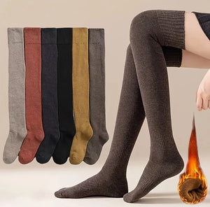 Women's Warm Thigh High Over the Knee Socks Extra Long Stockings for Fall & Winter