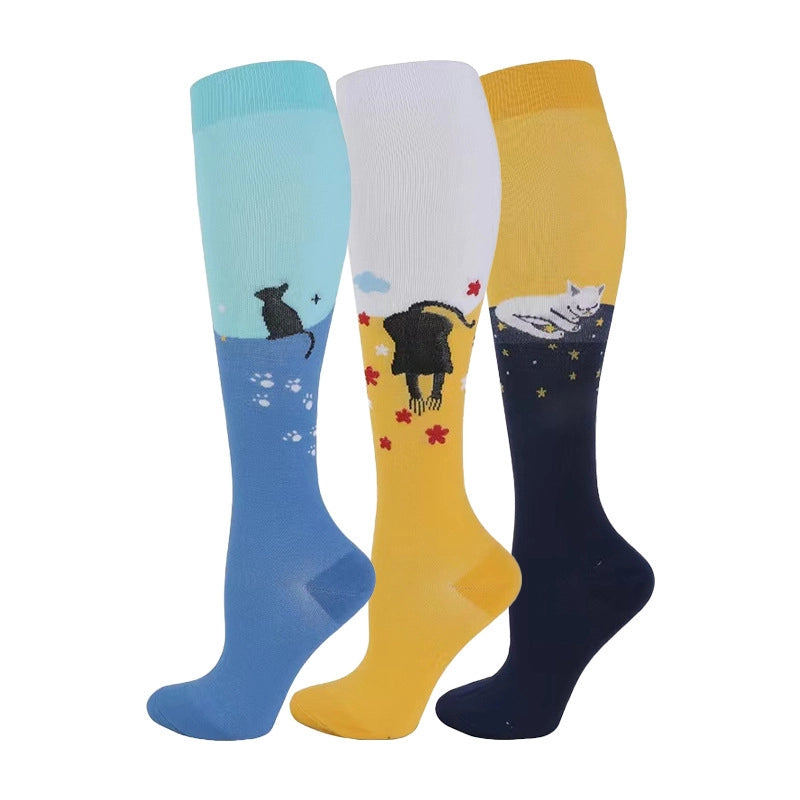 ROYALUCK 3 Pairs Sports Socks Professional Calf Compression Socks