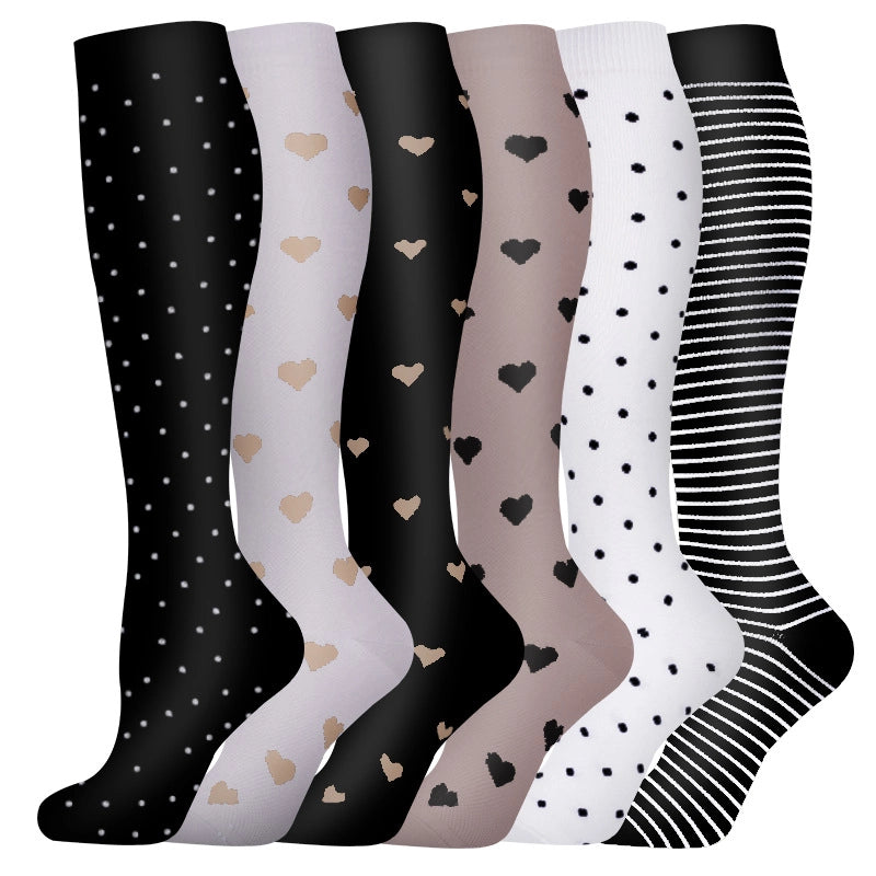 ROYALUCK 6 Pairs Best Compression Socks for Nurses,Running,Athletic,Sports