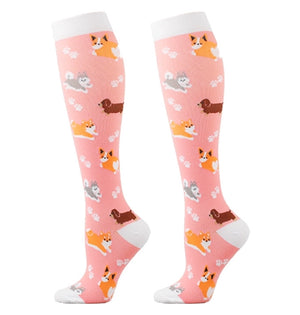 ROYALUCK 5 Pairs Cute Animal Sports Compression Socks Running Fitness Compression Socks