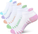 ROYALUCK 5 Pairs Ankle Anti-blister Thick Cushioned Wicking Odor Resist Athletic Running Socks