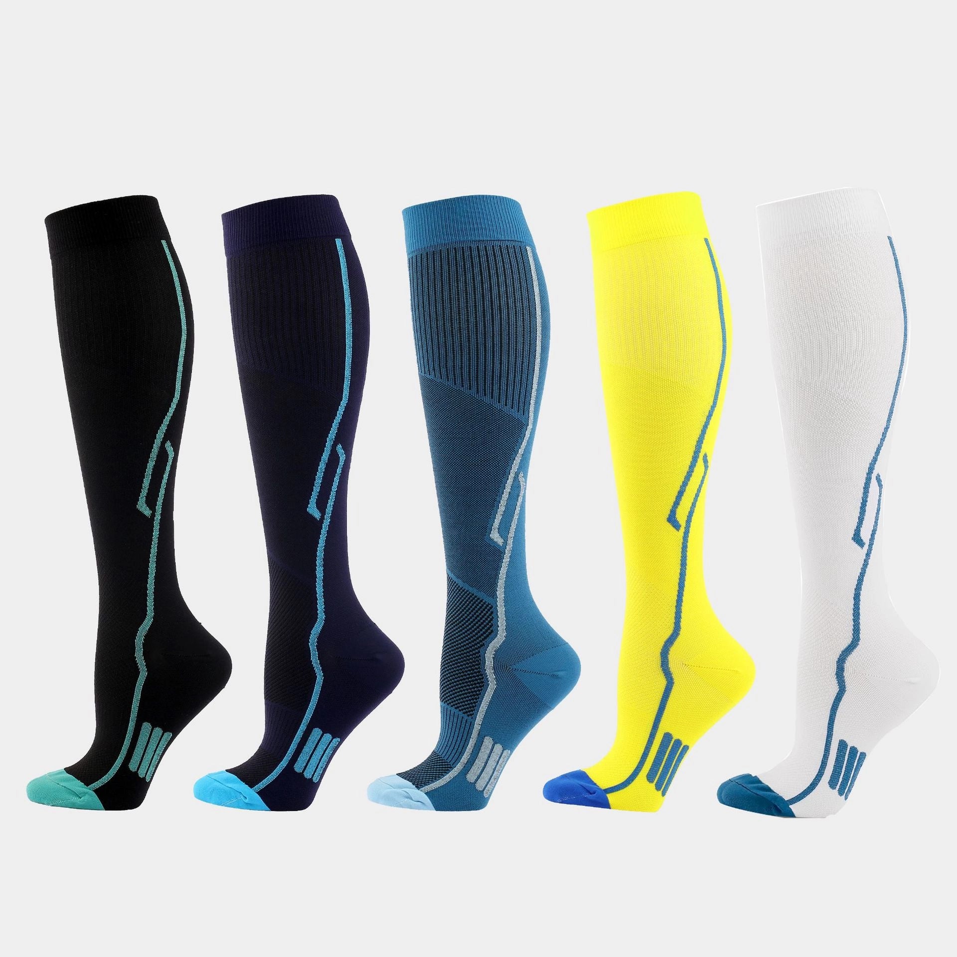 ROYALUCK 5 Pairs Outdoor Cycling  Compression Socks Stretch Socks Athletic Socks