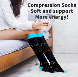 ROYALUCK Best Compression Socks for Running, Nursing, and Sports (6 Pairs)