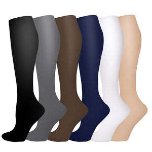 ROYALUCK 6 Pairs Best Compression Socks for Nurses,Running,Athletic,Sports