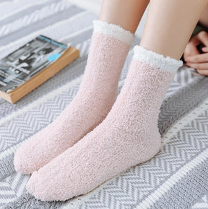 ROYALUCK Women's Coral Fleece Socks Thick Floor Socks