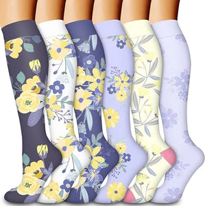 ROYALUCK 6 Pairs Compression Socks (15-20mmHg) for Women & Men Circulation - Best Support for Nurses,Running,Athletic,Sports