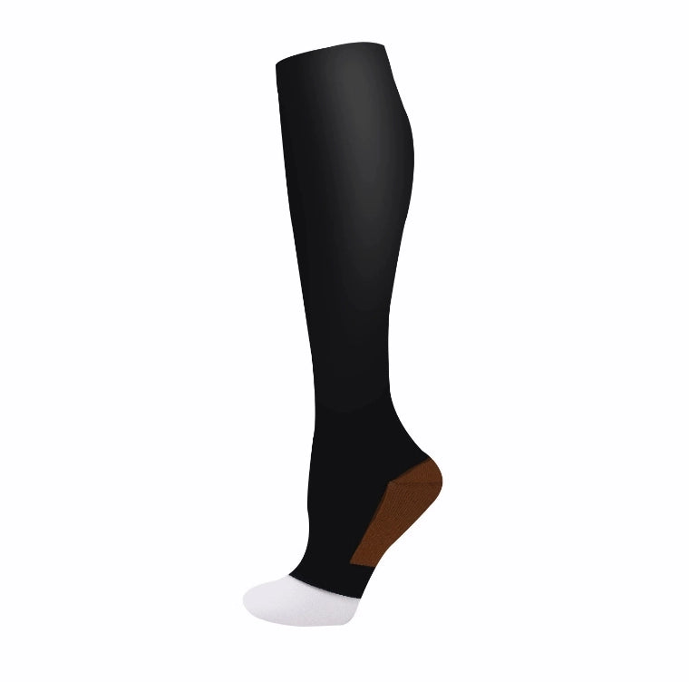 ROYALUCK Open Toe Compression Socks Outdoor Sports Calf Nurse Hiking Cycling Running Socks
