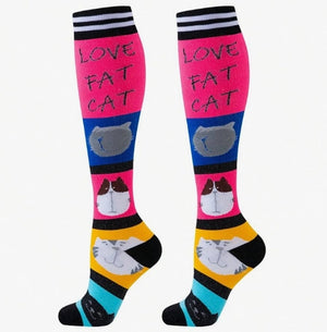 ROYALUCK 5 Pairs Compression Socks With Cat Pattern