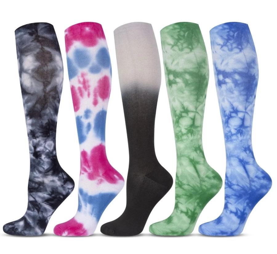 ROYALCUK Unisex Tie Dye Colour Sports Compression Socks