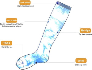 ROYALCUK Unisex Tie Dye Colour Sports Compression Socks