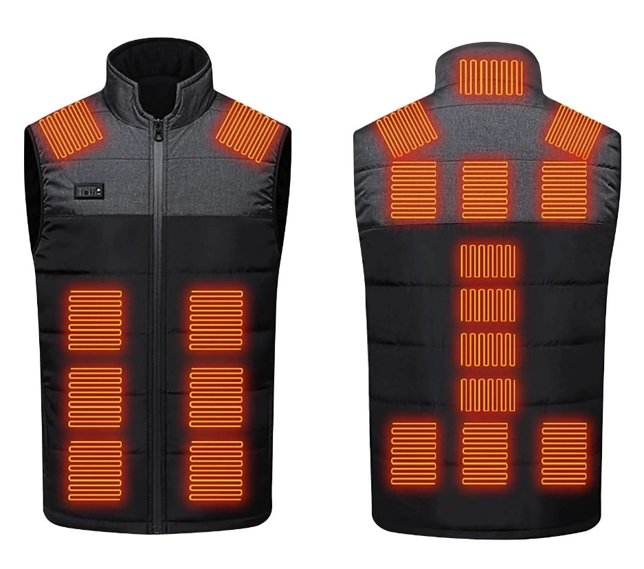 Heated Vest Four Control 21 Areas Heat Heating Vest USB Charging Vest