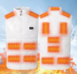 Winter 15 Heated Vest Zones Electric Heated Jackets Usb Heating Vest