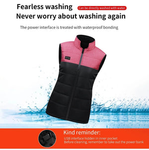 Heated Vest Four Control 21 Areas Heat Heating Vest USB Charging Vest