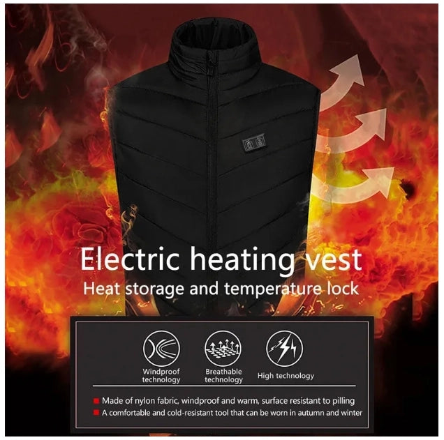 15 Area Heated Vest Unisex USB Heated Vest