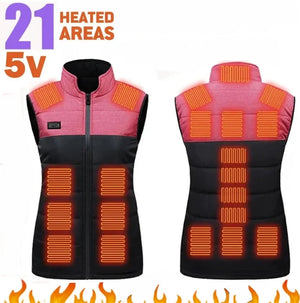 Heated Vest Four Control 21 Areas Heat Heating Vest USB Charging Vest