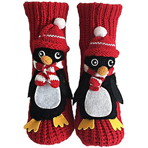 3D Cartoon Anti-Skid Wool Socks Knit Socks Thickened Winter Warm Christmas Socks