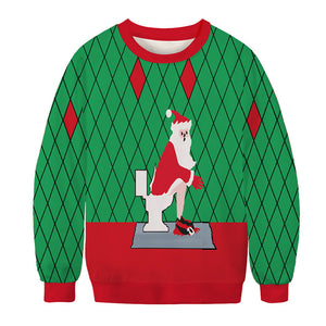 2022 Ugly Christmas Sweater 3D Funny Cartoon Anime Santa Clothing
