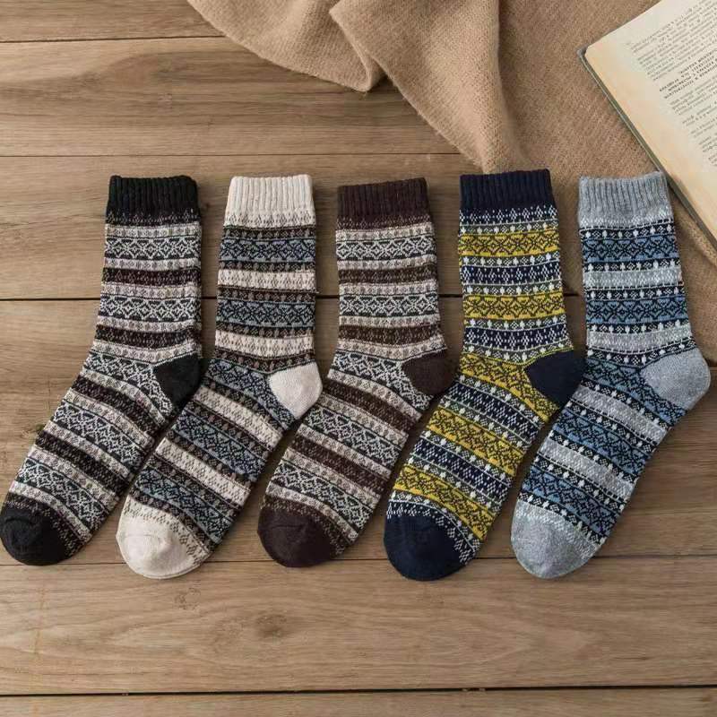 Wool Socks Thickened Warm Retro Ethnic Style