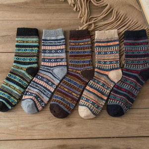 Wool Socks Thickened Warm Retro Ethnic Style