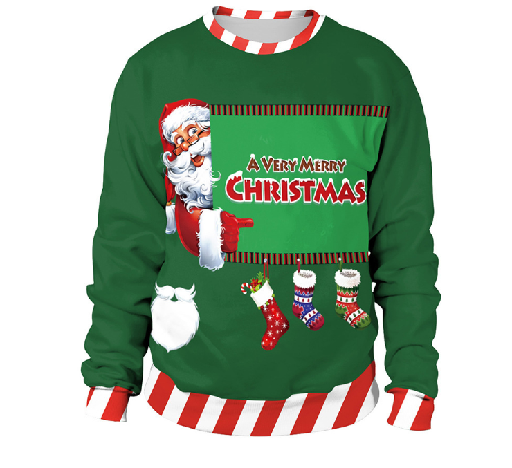 2022 Ugly Christmas Sweater 3D Funny Cartoon Anime Santa Clothing
