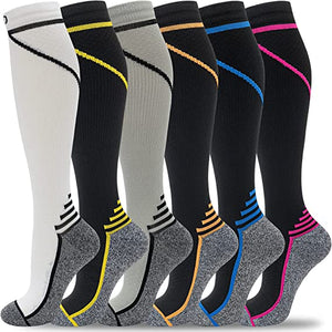 Compression Socks for Women Circulation 20-30mmHg Crazy, Cute, Socks Support for Nurse, Running, Medical