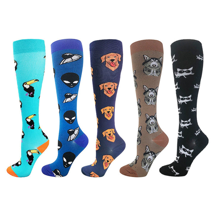 5 Pairs of Outdoor Riding Compression Socks