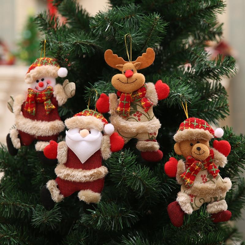 Santa Claus Snowman Tree Pendant Doll Hang Christmas Decorations