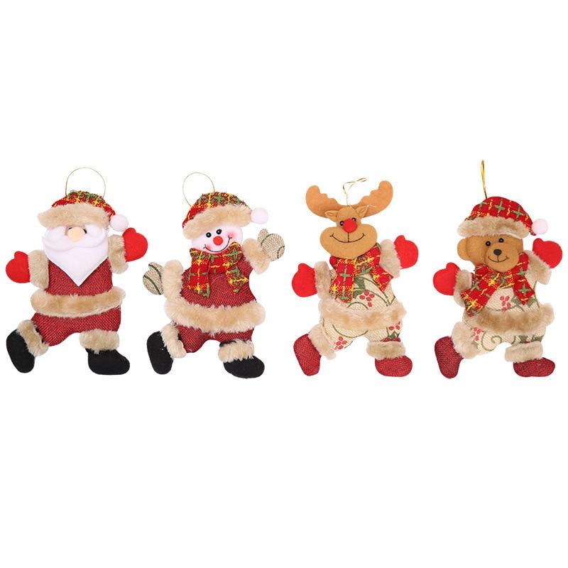 Santa Claus Snowman Tree Pendant Doll Hang Christmas Decorations