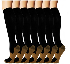 Copper Fit Compression Socks (7 Pairs) for Women & Men-Workout And Recovery - Best Compression Socks Sale