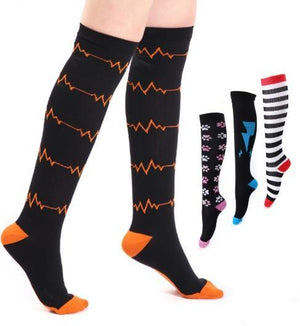 Fun Stylish Compression Socks 20-30 mmHg Graduated Support Stockings