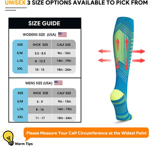 Compression Socks Reflective Circulation 20-30 mmHg Knee High Graduated Medical Compression Socks