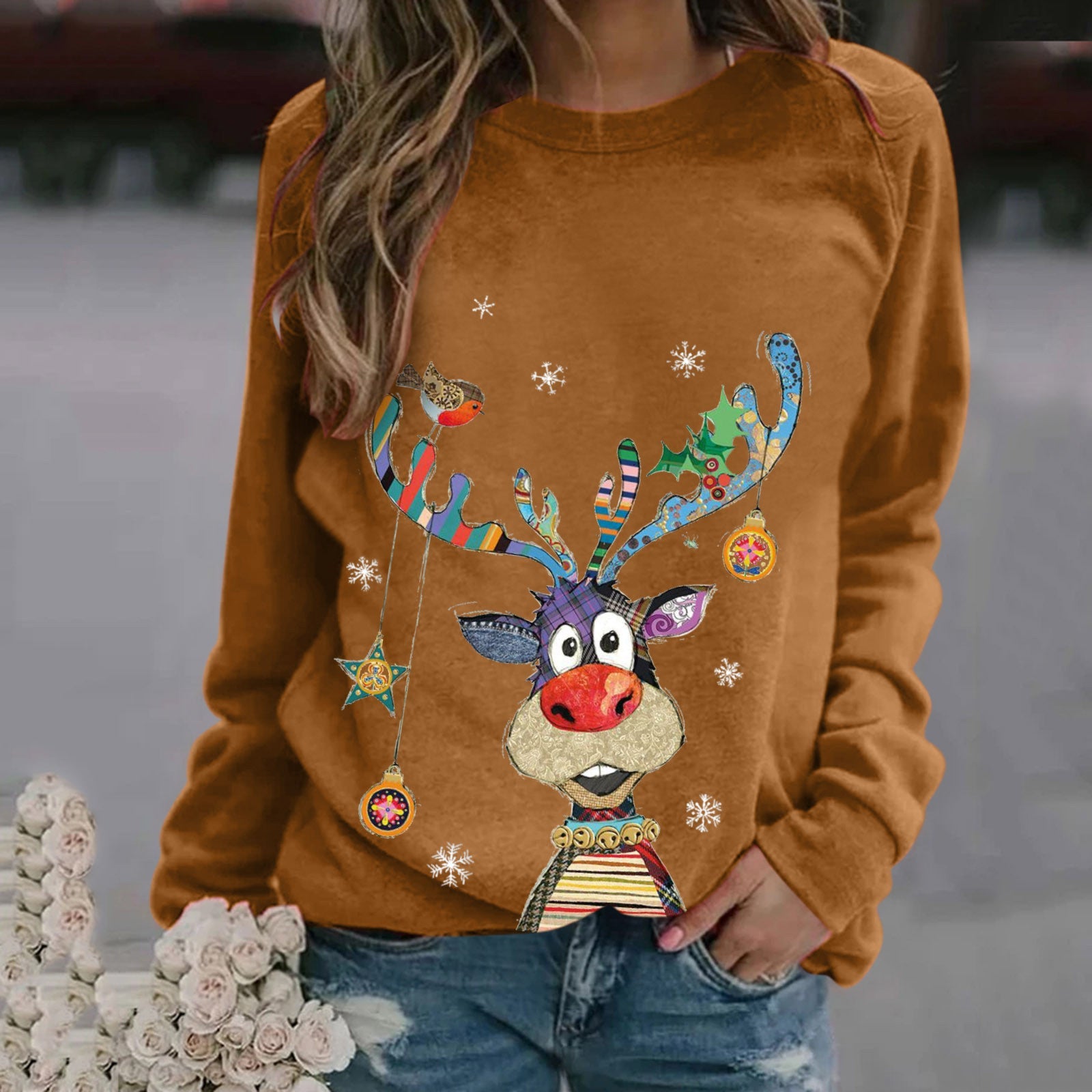 Elk Ugly Christmas Sweater Gift For Women Sweartshirt