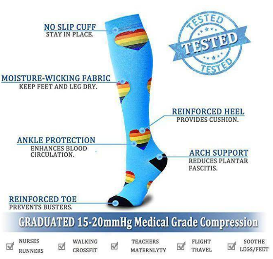 Adult outdoor riding running ventilation pressure socks combination socks