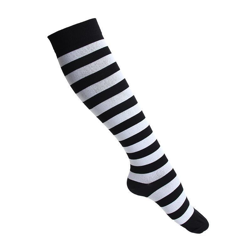 Stripe Compression Socks 20-30 mmHg Support Stockings for Swelling & Energy