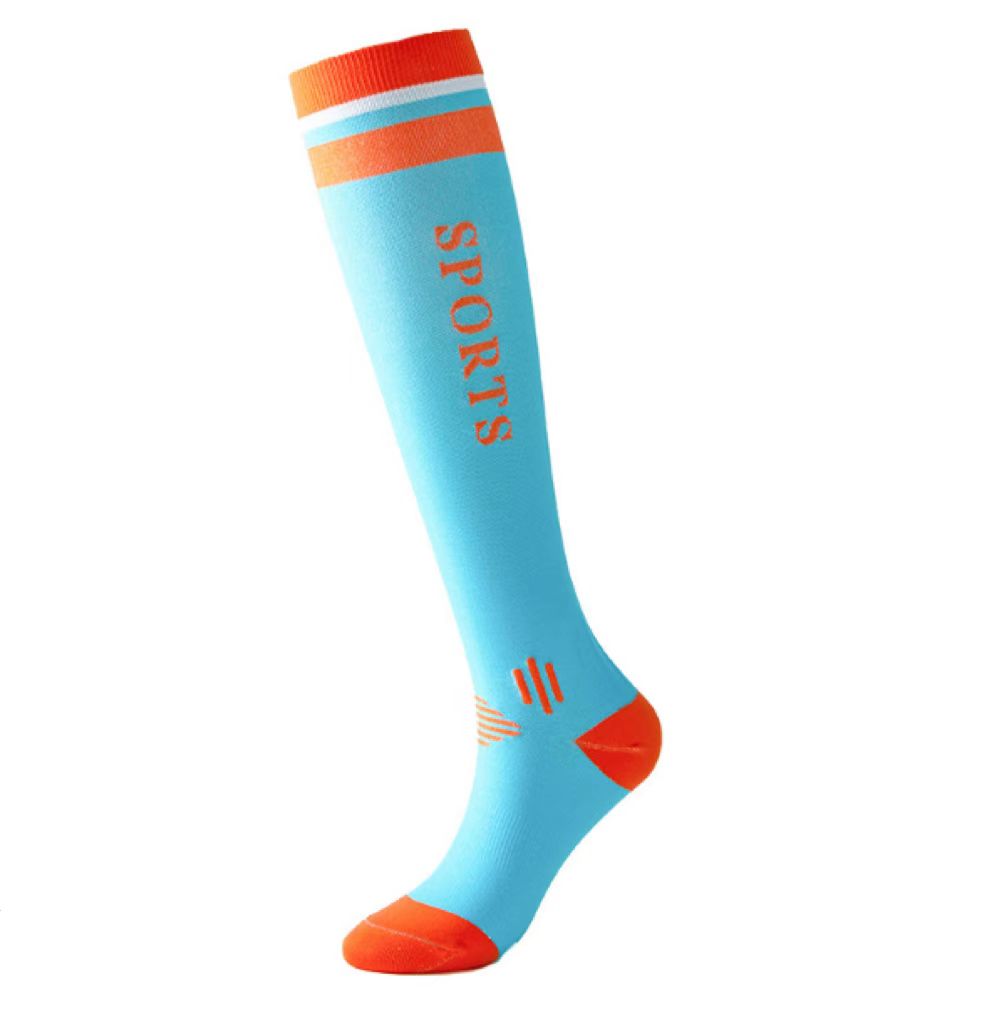 Multicolor optional men's and women's letters long tube sports compression socks
