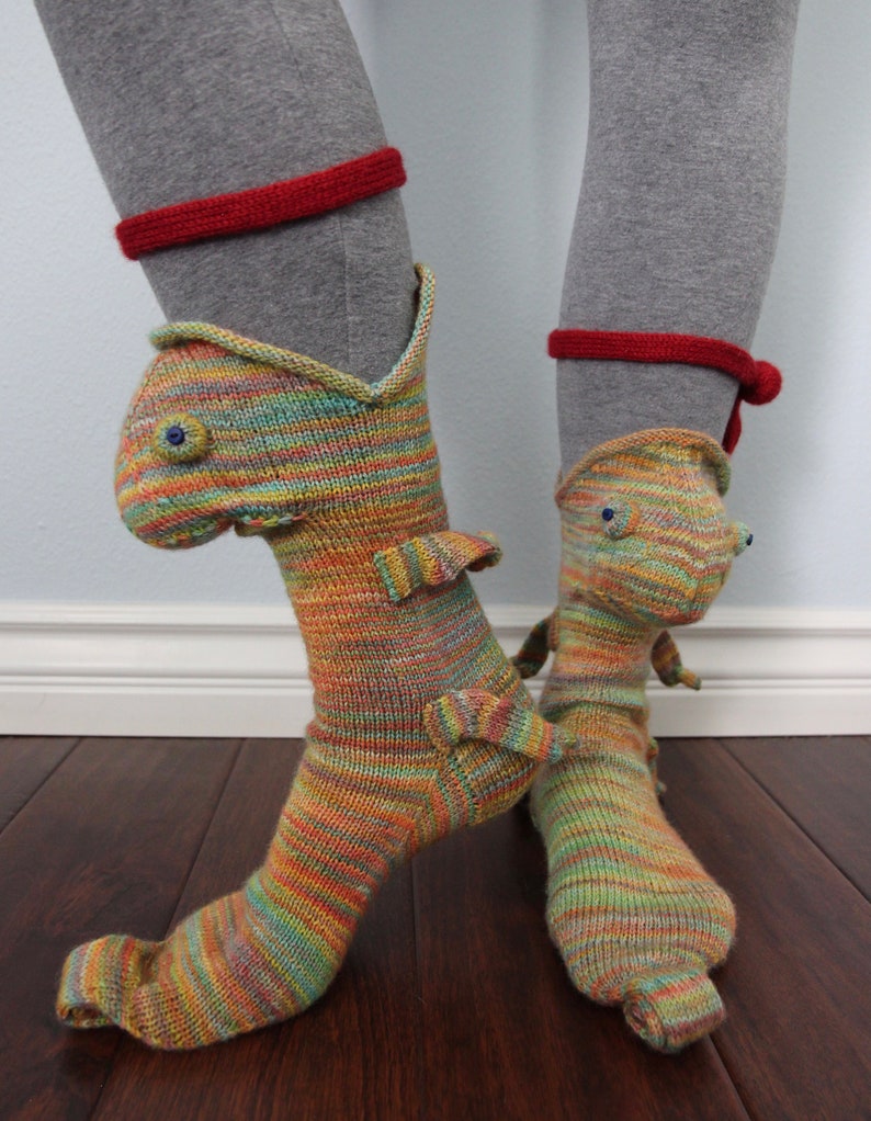 Knit Crocodile Socks Creative Gift Idea Socks