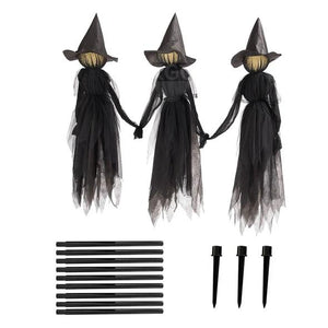 Halloween Decoration Lighted Halloween Witch Stake