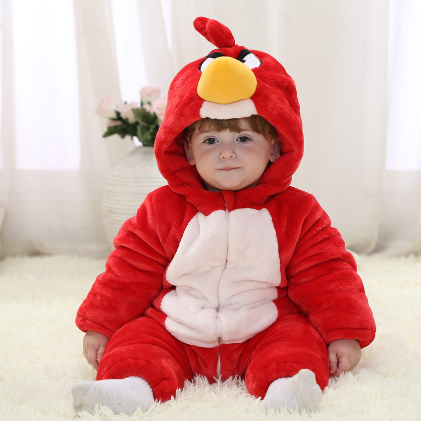 Winter Warm & Comfy Animal Shape Flannel Baby Children's Clothing Crawling Clothes