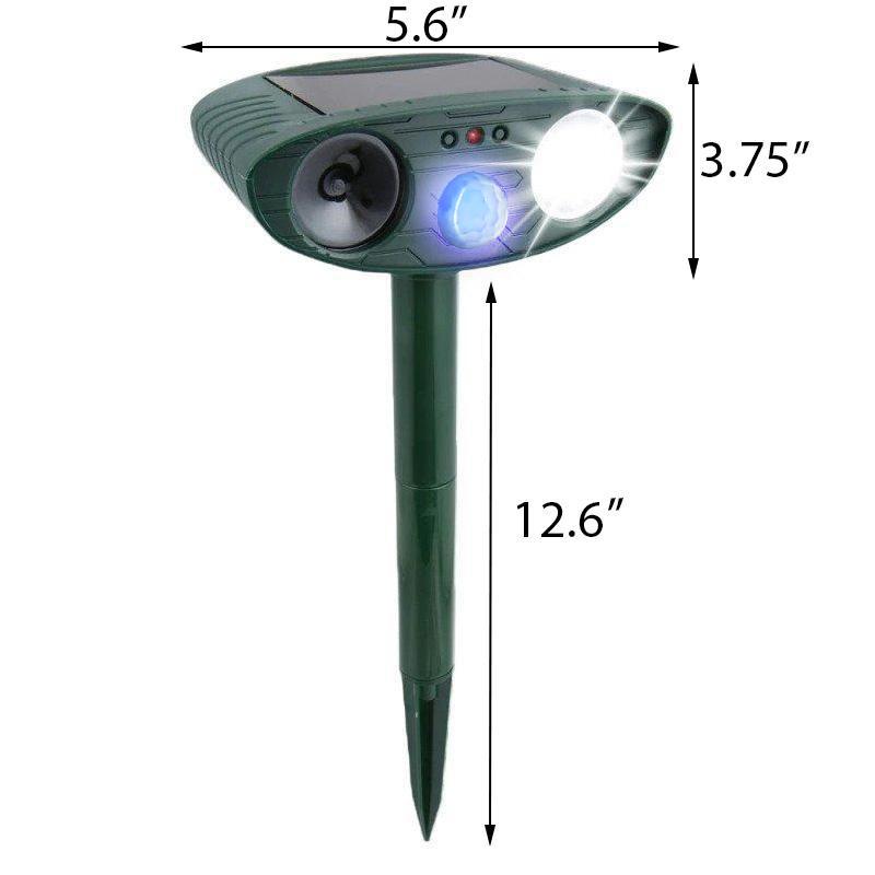 Ultrasonic Squirrel Repeller - Solar Powered - Get Rid of Squirrels in 48 Hours