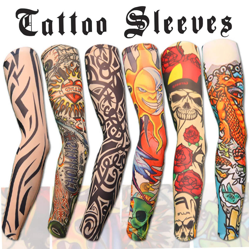 Temporary Tattoo Arm Sunscreen Sleeves (6 pcs Set )