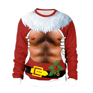 Ugly Christmas Sweater For Santa Elf Funny Pullover For Men And Women Xmas Sweatshirt