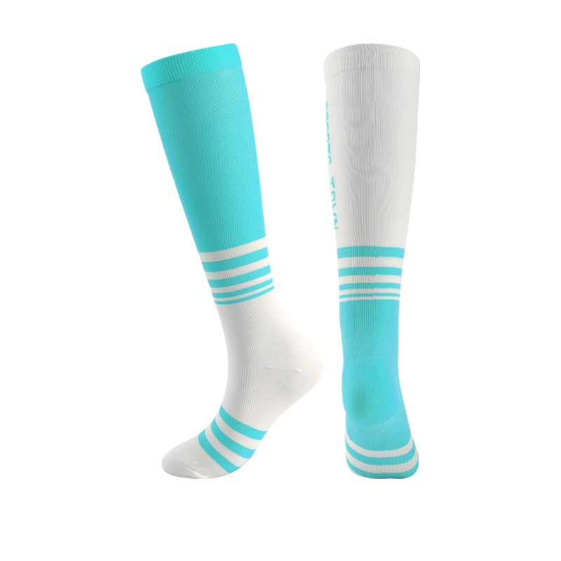 2022 Blood Circulation Socks Unisex Breathable Fabric Football Socks Anti Slip Compression Stockings Varicose Veins