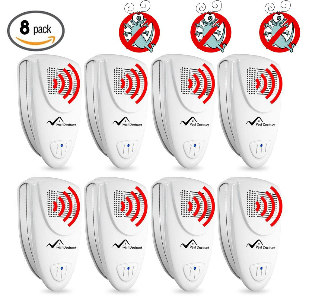 Ultrasonic Silverfish Repeller - PACK of 8 - 100% SAFE for Children and Pets - Get Rid Of Pests In 7 Days